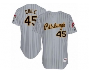 Men's Majestic Pittsburgh Pirates #45 Gerrit Cole Replica Grey 1997 Turn Back The Clock MLB Jersey Men's Majestic Pittsburgh Pirates #45 Gerrit Cole Replica Grey 1997 Turn Back The Clock MLB Jersey