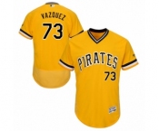 Men's Majestic Pittsburgh Pirates #73 Felipe Vazquez Gold Alternate Flex Base Authentic Collection MLB Jersey Men's Majestic Pittsburgh Pirates #73 Felipe Vazquez Gold Alternate Flex Base Authentic Collection MLB Jersey