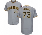 Men's Majestic Pittsburgh Pirates #73 Felipe Vazquez Grey Road Flex Base Authentic Collection MLB Jersey Men's Majestic Pittsburgh Pirates #73 Felipe Vazquez Grey Road Flex Base Authentic Collection MLB Jersey
