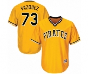 Men's Majestic Pittsburgh Pirates #73 Felipe Vazquez Replica Gold Alternate Cool Base MLB Jersey Men's Majestic Pittsburgh Pirates #73 Felipe Vazquez Replica Gold Alternate Cool Base MLB Jersey