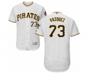 Men's Majestic Pittsburgh Pirates #73 Felipe Vazquez White Home Flex Base Authentic Collection MLB Jersey Men's Majestic Pittsburgh Pirates #73 Felipe Vazquez White Home Flex Base Authentic Collection MLB Jersey