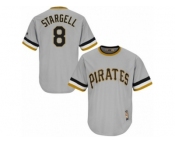 Men's Majestic Pittsburgh Pirates #8 Willie Stargell Authentic Grey Cooperstown Throwback MLB Jersey Men's Majestic Pittsburgh Pirates #8 Willie Stargell Authentic Grey Cooperstown Throwback MLB Jersey
