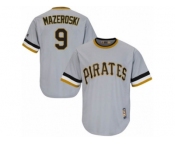 Men's Majestic Pittsburgh Pirates #9 Bill Mazeroski Replica Grey Cooperstown Throwback MLB Jersey Men's Majestic Pittsburgh Pirates #9 Bill Mazeroski Replica Grey Cooperstown Throwback MLB Jersey