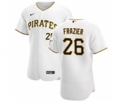 Men's Nike Pittsburgh Pirates #26 Adam Frazier White Home 2020 Authentic Player Baseball Jersey