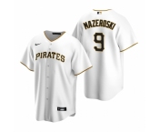 Men's Nike Pittsburgh Pirates #9 Bill Mazeroski White Home Stitched Baseball Jersey