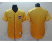 Men's Nike Pittsburgh Pirates Blank Gold Drift Fashion MLB Jersey