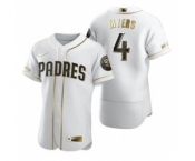 Men's Nike San Diego Padres #4 Wil Myers White 2020 Authentic Golden Edition Baseball Jersey