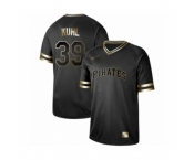 Men's Pittsburgh Pirates #39 Chad Kuhl Authentic Black Gold Fashion Baseball Jersey