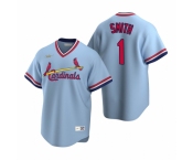 Men's Nike St. Louis Cardinals #1 Ozzie Smith Light Blue Cooperstown Collection Road Stitched Baseball Jersey