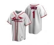 Men's Nike St. Louis Cardinals #1 Ozzie Smith White Cooperstown Collection Home Stitched Baseball Jersey