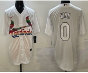 Men's St Louis Cardinals #0 Masyn Winn White Mexico Cool Base Stitched Jersey Men's St Louis Cardinals #0 Masyn Winn White Mexico Cool Base Stitched Jersey