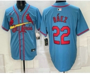 Men's St Louis Cardinals #22 Joshua Baez Blue Alternate Limited Stitched Jersey Men's St Louis Cardinals #22 Joshua Baez Blue Alternate Limited Stitched Jersey