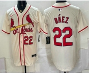 Men's St Louis Cardinals #22 Joshua Baez Cream Limited Jersey Men's St Louis Cardinals #22 Joshua Baez Cream Limited Jersey