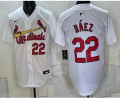 Men's St Louis Cardinals #22 Joshua Baez White Cool Base Stitched Jersey Men's St Louis Cardinals #22 Joshua Baez White Cool Base Stitched Jersey
