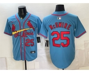 Men's St. Louis Cardinals #25 Mark McGwire Blue Alternate Limited Stitched Baseball Jersey Men's St. Louis Cardinals #25 Mark McGwire Blue Alternate Limited Stitched Baseball Jersey