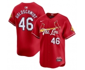 Men's St. Louis Cardinals #46 Paul Goldschmidt Red 2024 City Connect Limited Stitched Baseball Jersey