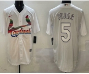 Men's St Louis Cardinals #5 Albert Pujols White Mexico Cool Base Stitched Jersey Men's St Louis Cardinals #5 Albert Pujols White Mexico Cool Base Stitched Jersey