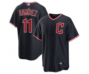 Men's Cleveland Guardians #11 José Ramírez Navy 2025 Alternate Limited Stitched Baseball Jersey
