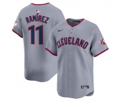 Men's Cleveland Guardians #11 Jose Ramirez Gray 2025 Alternate Limited Stitched Baseball Jersey