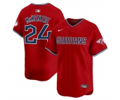 Men's Cleveland Guardians #24 Triston McKenzie Red Alternate Limited Stitched Baseball Jersey