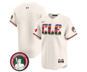 Men's Cleveland Guardians Blank Cream Mexico Vapor Premier Limited Stitched Baseball Jersey