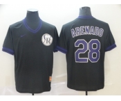 Men's Nike Colorado Rockies #28 Nolan Arenado Black M&N MLB Jersey