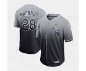 Men's Nike Colorado Rockies #28 Nolan Arenado Grey Drift Fashion MLB Jersey