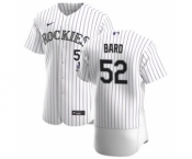 Men's Nike Colorado Rockies #52 Daniel Bard White Home 2020 Authentic Player Baseball Jersey