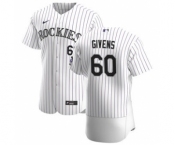 Men's Nike Colorado Rockies #60 Mychal Givens White Home 2020 Authentic Player Baseball Jersey