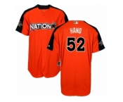 Men's Majestic San Diego Padres #52 Brad Hand Replica Orange National League 2017 MLB All-Star MLB Jersey