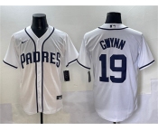 Men's San Diego Padres #19 Tony Gwynn White Cool Base Stitched Baseball Jersey