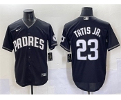Men's San Diego Padres #23 Fernando Tatis Jr. Black Stitched Baseball Jersey