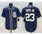 Men's San Diego Padres #23 Fernando Tatis Jr. Navy Cool Base Stitched Baseball Jersey