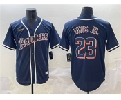 Men's San Diego Padres #23 Fernando Tatis Jr. Navy Stitched Baseball Jersey
