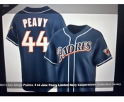 Men's San Diego Padres #44 Jake Peavy Limited Navy Cooperstown Collectio Stitched Baseball Jersey Men's San Diego Padres #44 Jake Peavy Limited Navy Cooperstown Collectio Stitched Baseball Jersey