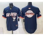 Men's San Diego Padres X Hello Kitty Team Big Logo Obsidian 2026 City Connect Stadium Stitched Baseball Jersey Men's San Diego Padres X Hello Kitty Team Big Logo Obsidian 2026 City Connect Stadium Stitched Baseball Jersey