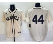 Men's Seattle Mariners #44 Julio Rodríguez Cream Alternate Stitched Baseball Jersey Men's Seattle Mariners #44 Julio Rodríguez Cream Alternate Stitched Baseball Jersey