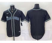 Men's Seattle Mariners Blank 2026 Fashion Replica Black Out Stitched Baseball Jersey Men's Seattle Mariners Blank 2026 Fashion Replica Black Out Stitched Baseball Jersey