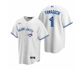 Men's Nike Toronto Blue Jays #1 Shun Yamaguchi White Home Stitched Baseball Jersey
