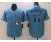 Men's Toronto Blue Jays #11 Bo Bichette Light Blue Stitched MLB Cool Base Nike Jersey