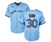 Men's Toronto Blue Jays #30 Alejandro Kirk Light Blue Cool Base Stitched Jersey