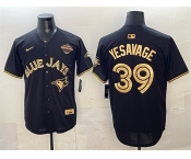 Men's Toronto Blue Jays #39 Trey Yesavage Black Gold 2025 American League Champions Limited Stitched Baseball Jersey Men's Toronto Blue Jays #39 Trey Yesavage Black Gold 2025 American League Champions Limited Stitched Baseball Jersey