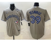 Men's Toronto Blue Jays #39 Trey Yesavage Gray 2025 World Series Cool Base Stitched Baseball Jersey Men's Toronto Blue Jays #39 Trey Yesavage Gray 2025 World Series Cool Base Stitched Baseball Jersey