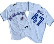 Men's Toronto Blue Jays #47 Addison Barger White Cool Base Jersey Men's Toronto Blue Jays #47 Addison Barger White Cool Base Jersey