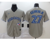 Nike Men's Toronto Blue Jays #27 Vladimir Guerrero Jr.Grey Cool Base  Baseball Jersey