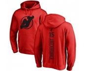 Hockey New Jersey Devils #15 Jamie Langenbrunner Red One Color Backer Pullover Hoodie