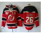 nhl jerseys new jersey devils #26 elias red[pullover hooded sweatshirt A]