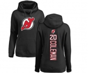 Hockey Women New Jersey Devils #20 Blake Coleman Black Backer Pullover Hoodie