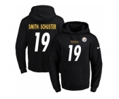 Men Pittsburgh Steelers #19 JuJu Smith-Schuster Black Name & Number Pullover NFL Hoodie