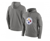 Men Pittsburgh Steelers Nike Gray Circuit Logo Essential Performance Pullover Hoodie